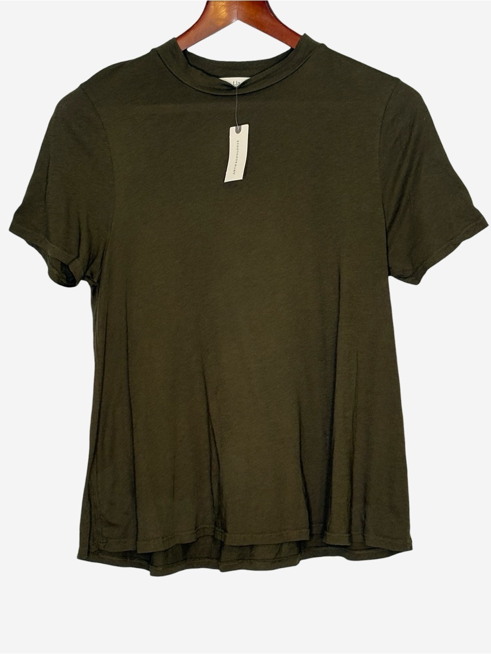 Anthropologie Olive Green Short Sleeve Tee
